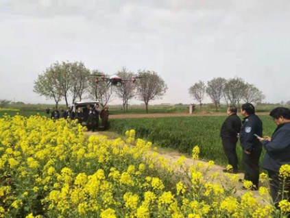 彬州：防治小麦条锈病 植保无人机大显神威